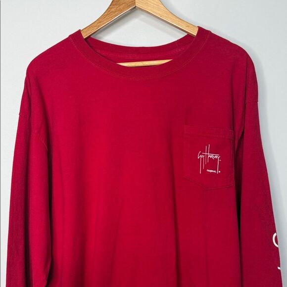 Guy Harvey Men's Red Long Sleeve Shirt XL - Picture 3 of 7